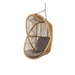 Boxhill's Hive Outdoor Hanging Chair Natural with Taupe Cushion in white background
