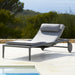 Boxhill's Conic Rolling Chaise Lounge Sunbed Light Grey lifestyle image at poolside