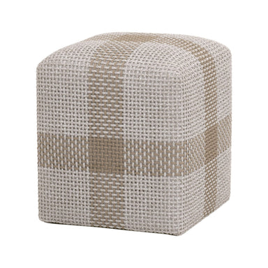 Boxhill's Cross Taupe Flat Rope Outdoor Accent Cube solo image