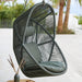 Boxhill's Hive Outdoor Hanging Chair Dusty Green Frame Lifestyle image near poolside