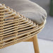 Boxhill's Hive Outdoor Highback Lounge Chair Natural Frame with Taupe Cushion close up view