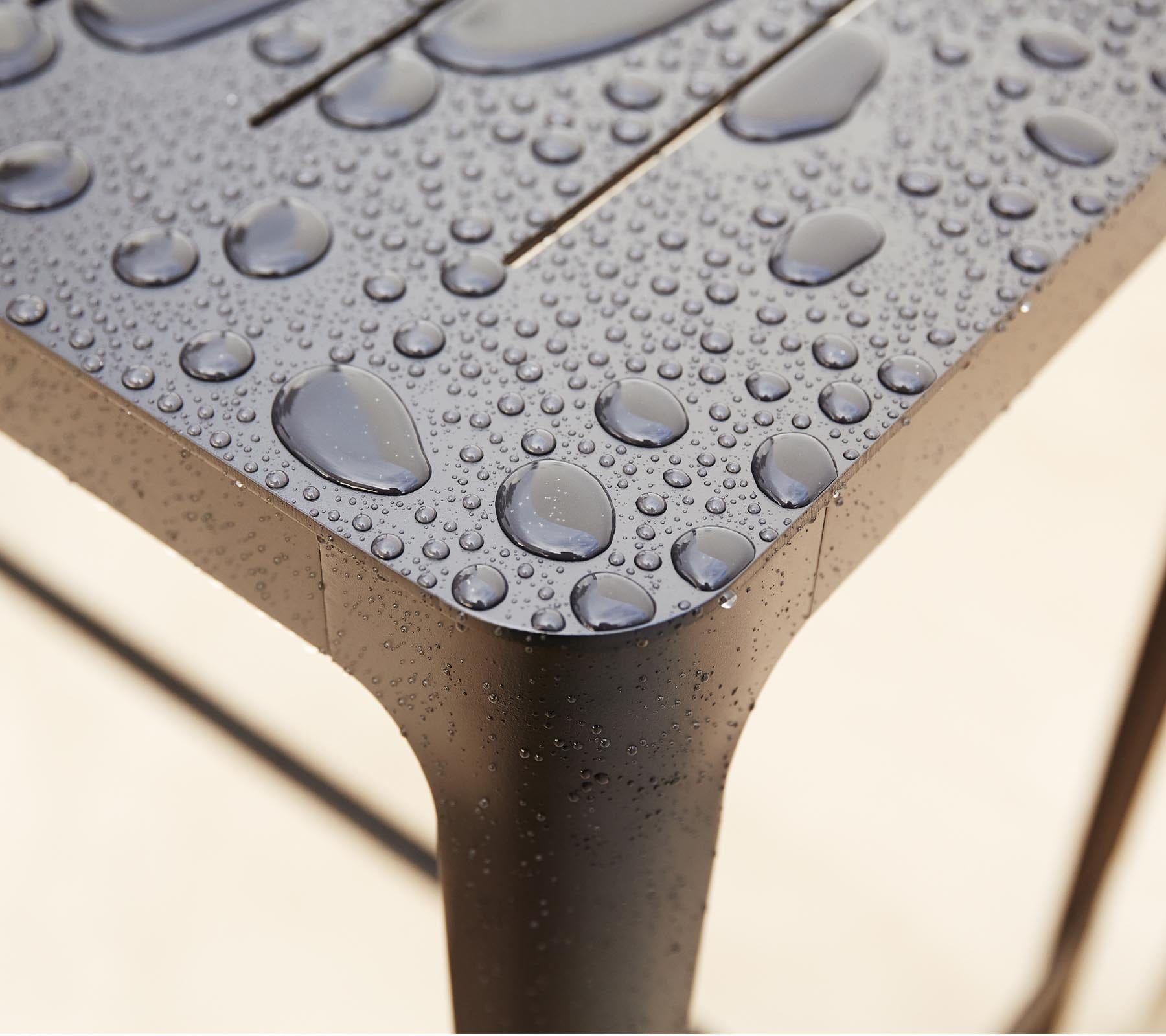 Boxhill's Cut High Outdoor Bar Table Black close up view