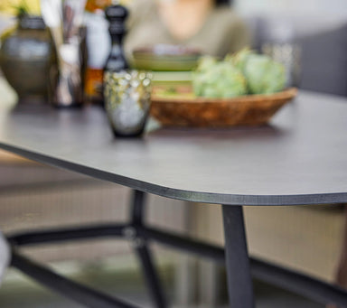 Boxhill's Joy Rectangular Outdoor Dining Table lifestyle image close up view