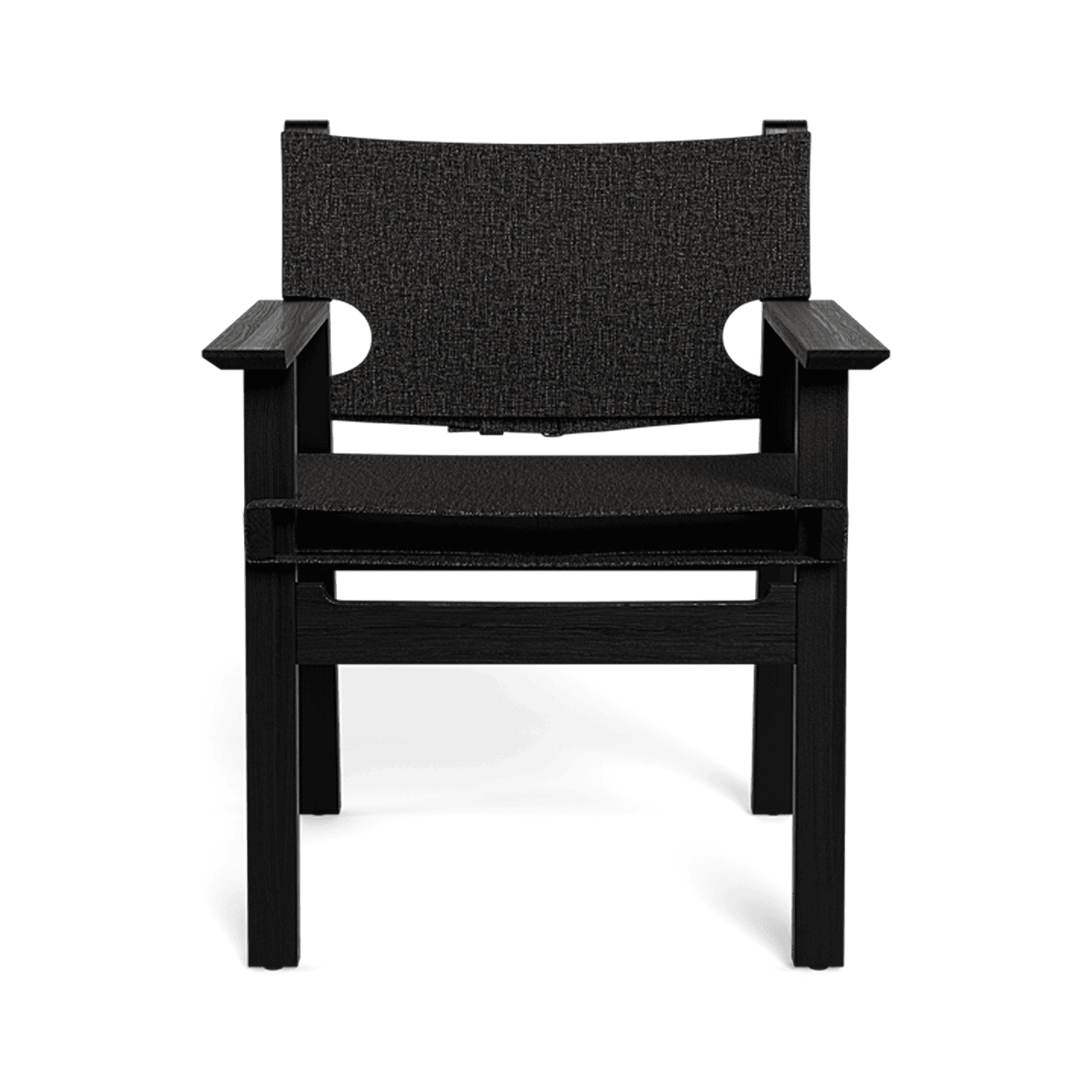 MLB DINING CHAIR-Teak charcoal frame with copacabana Midnight fabric