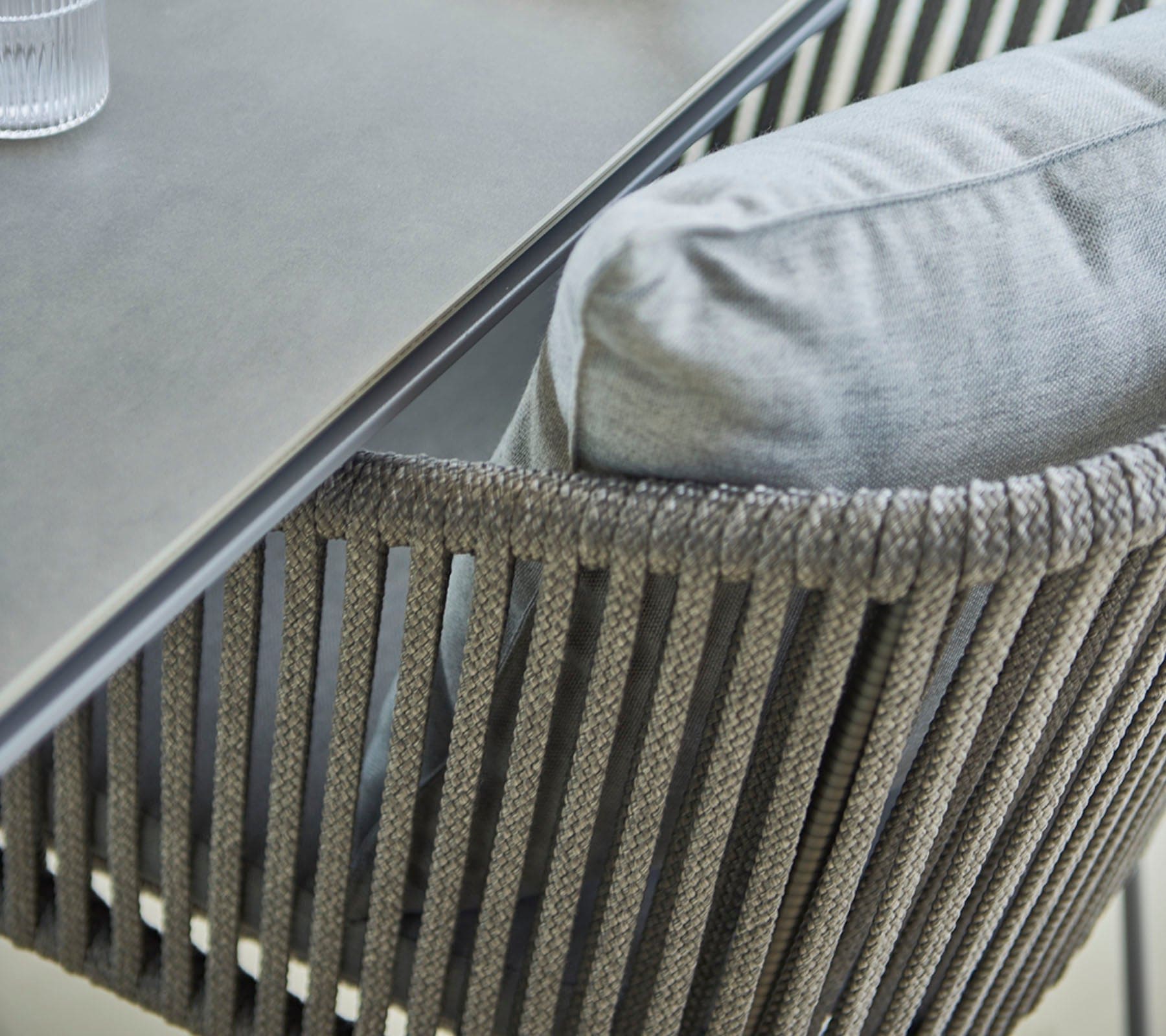Boxhill's Moments Outdoor Dining Armchair lifestyle image close up view