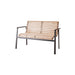 Boxhill's Parc teak outdoor bench on white background