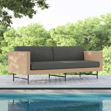 Sonoma 3 Seat Outdoor Sofa solo image beside the pool
