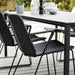 Boxhill's Vision black outdoor dining chair with dark grey outdoor dining table