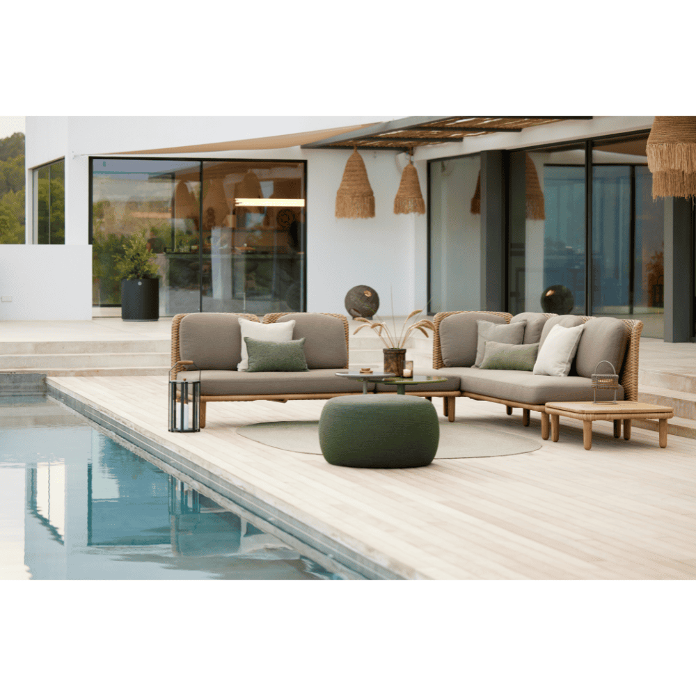 Boxhill's Arch 3-Seater Outdoor Sofa w/ Single Module Sofa lifestyle image beside the pool