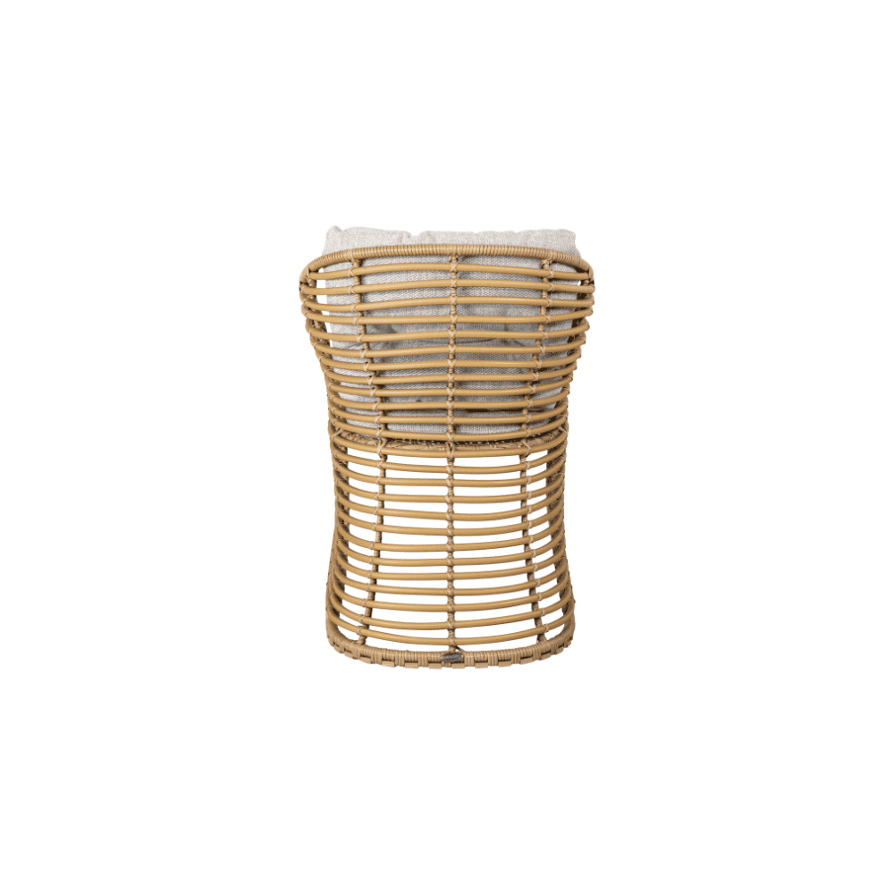Boxhill's Basket Outdoor Dining Chair Natural back view in white background
