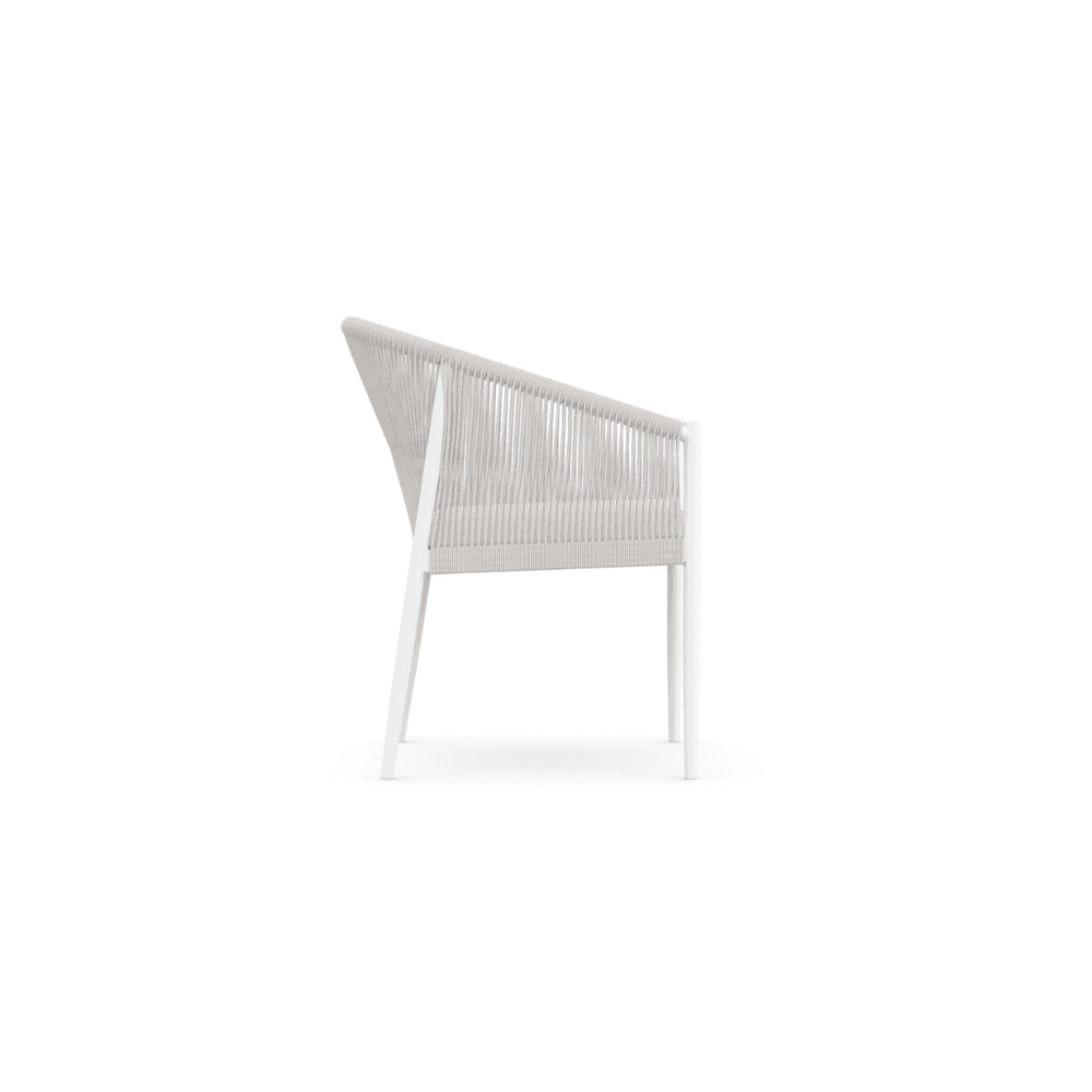Boxhill's Catalina Outdoor Dining Chair Sand side view in white background