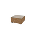 Boxhill's Chester Footstool, Weave Coffee Table Natural with Table Top Glass