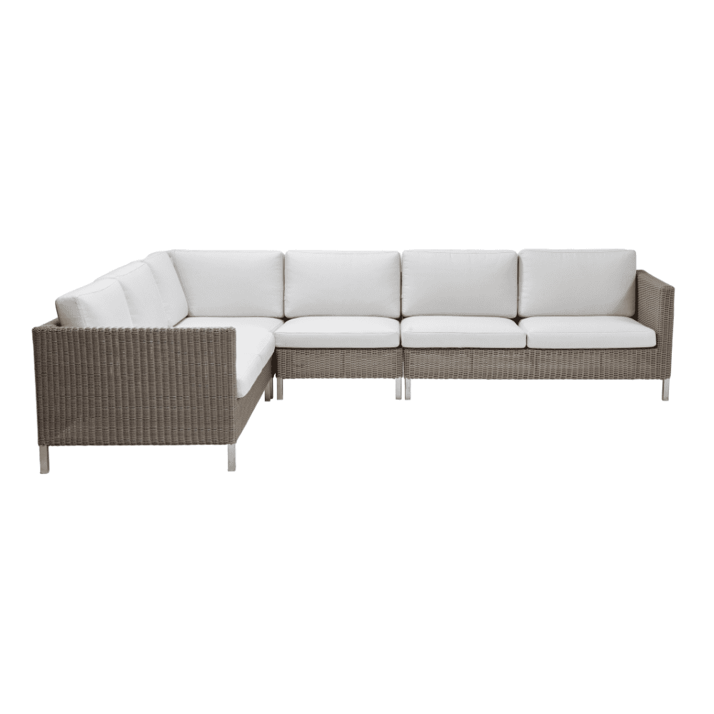 Boxhill's Connect Dining Lounge Combo C with White Cushion in white background