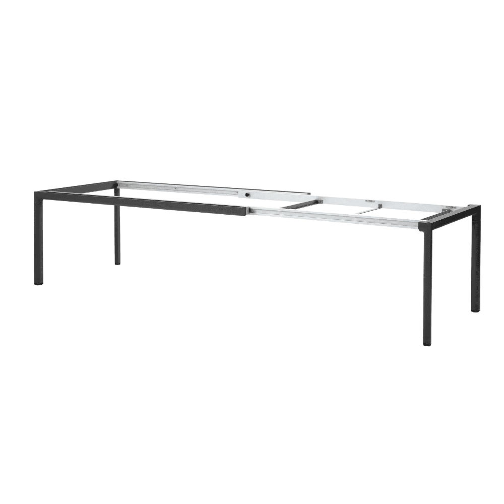 Boxhill's Drop Outdoor Dining Table with 78.8" Table Extension Lava Grey no tabletop in white background