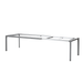 Boxhill's Drop Outdoor Dining Table with 78.8" Table Extension Light Grey no tabletop in white background
