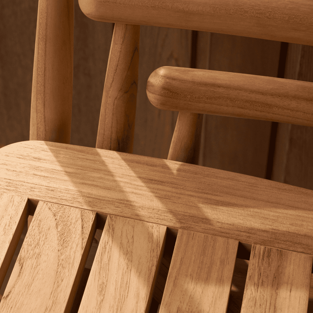 Embrace Outdoor Stackable Dining Chair close up view