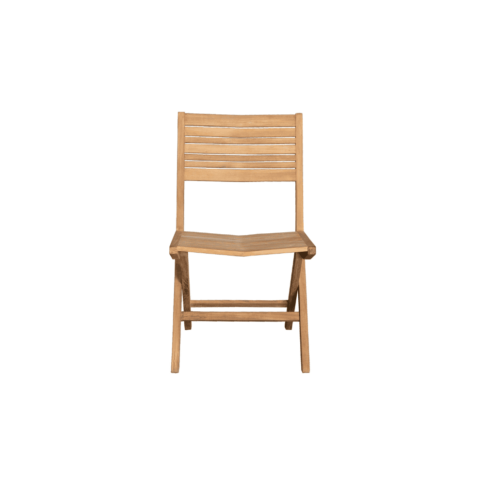 Boxhill's Flip Folding Outdoor Teak Dining chair front view in white background