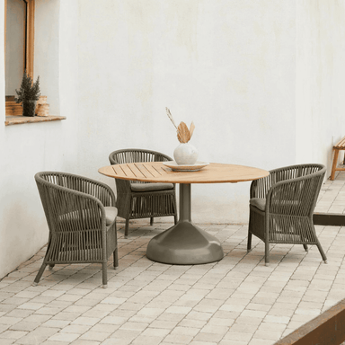 Glaze Outdoor Round Dining Table lifestyle