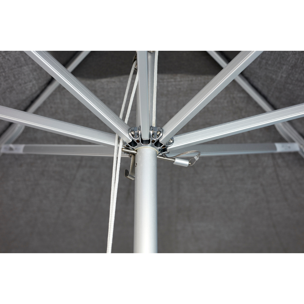Boxhill's Harbour Parasol Patio Umbrella with Pulley inside close up view