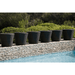 Boxhill's Boxhill's Kingston Outdoor Footstool | Side Table lifestyle image lined up at poolside