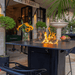 Koln Marble Porcelain Outdoor Bar Table Fire Table Lifestyle