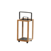 Boxhill's Lighthouse Outdoor Large Teak Lantern for Candles | Set of 2, Small with Lava Grey Aluminum