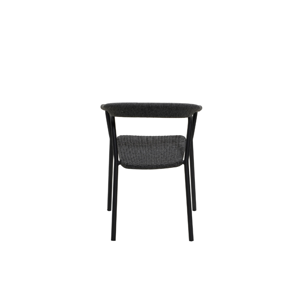 Boxhill's Noble Outdoor Dining Armchair back view in white background