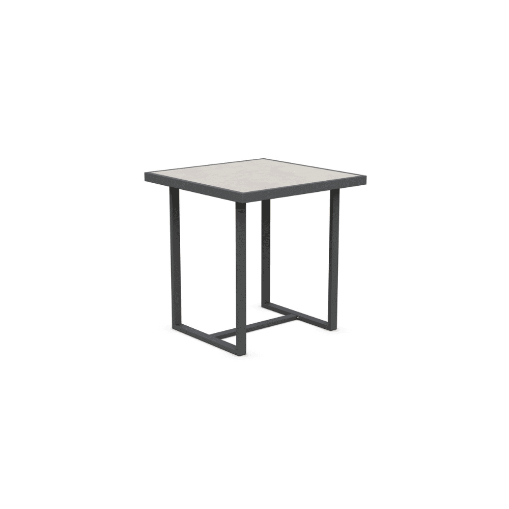 Boxhill's Pavia Outdoor Counter Table Charcoal Albarium Dekton  front side view in white background