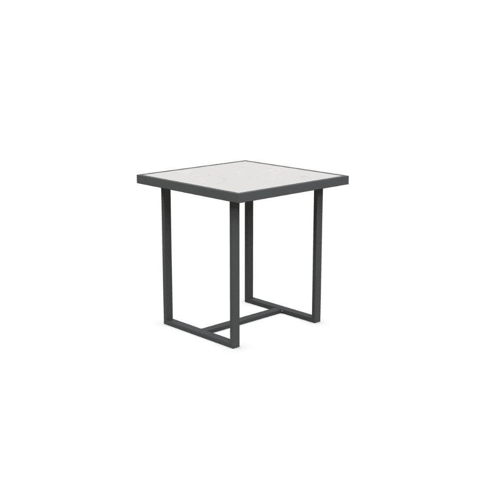 Boxhill's Pavia Outdoor Counter Table Charcoal Helena Dekton front side view in white background