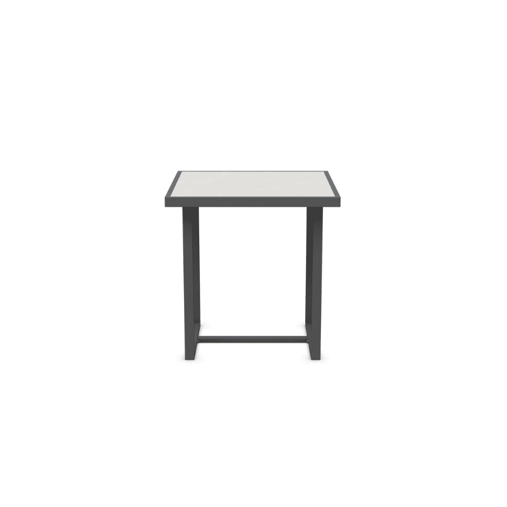 Boxhill's Pavia Outdoor Counter Table Charcoal Helena Dekton front view in white background