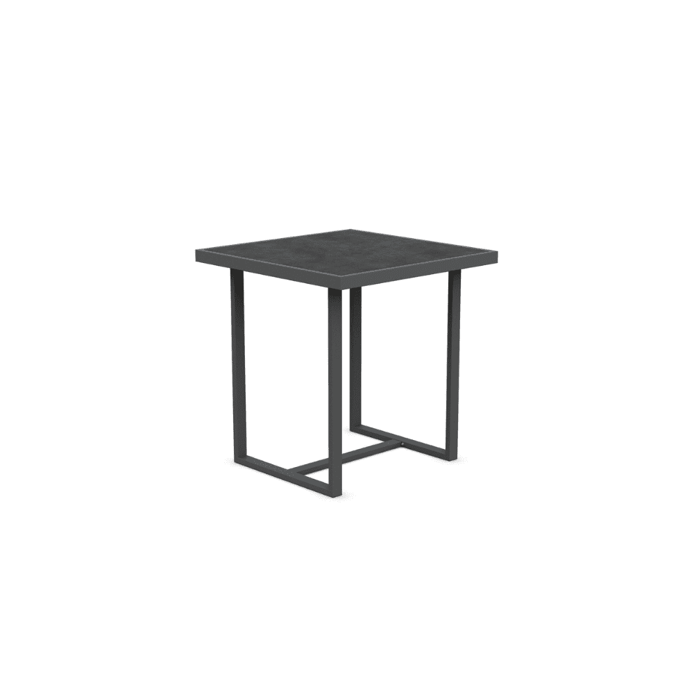 Boxhill's Pavia Outdoor Counter Table Charcoal Micron Dekton front side view in white background