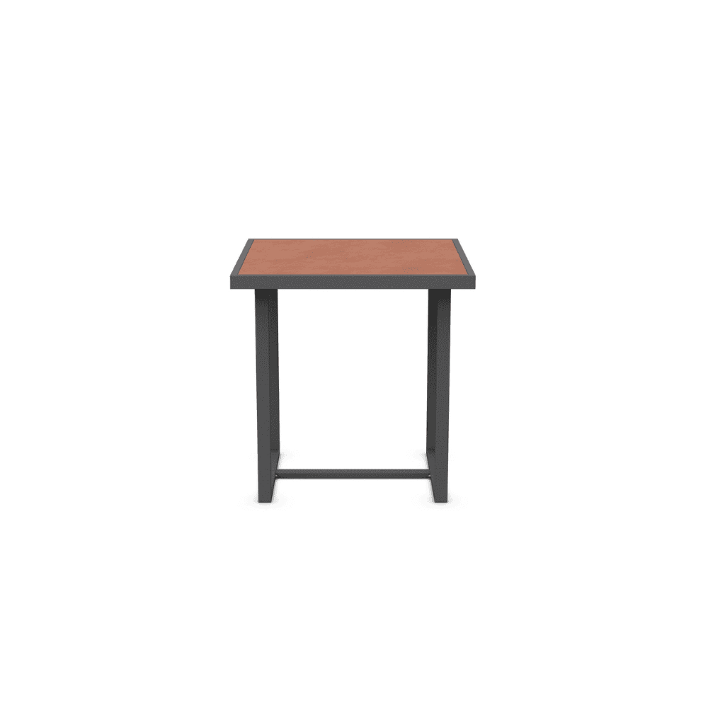 Boxhill's Pavia Outdoor Counter Table Charcoal Umber Dekton  front view in white background