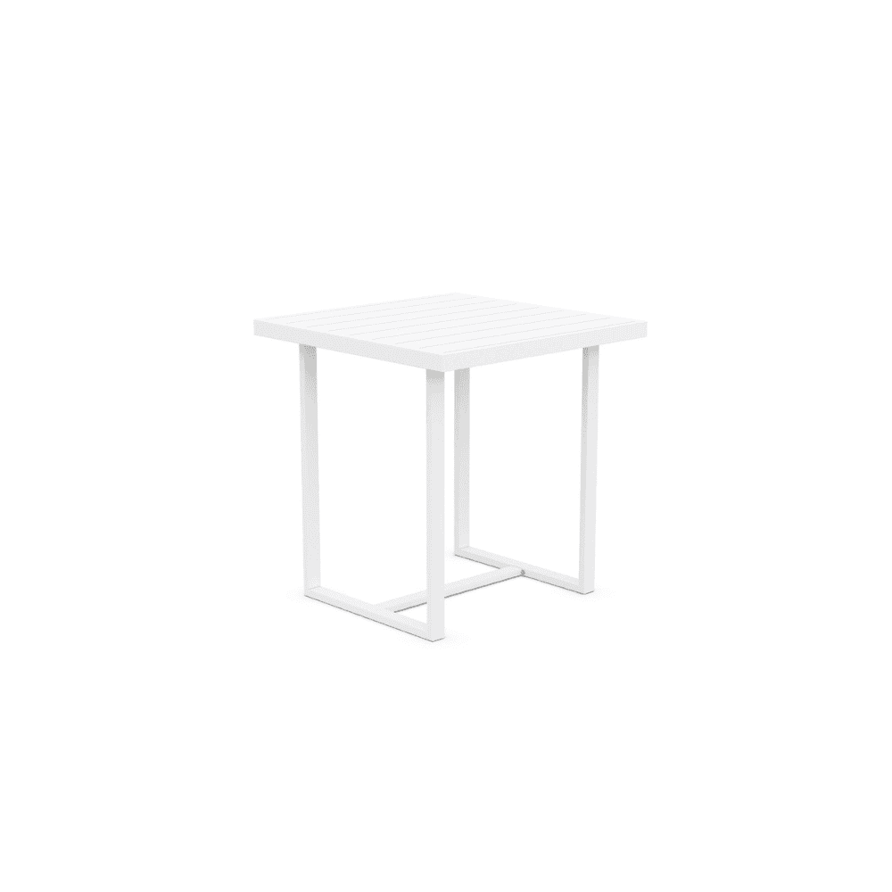 Boxhill's Pavia Outdoor Counter Table White front side view in white background