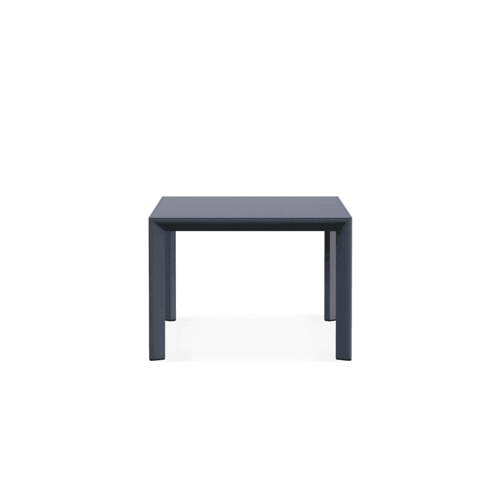 Boxhill's Porto Outdoor Dining Table Charcoal Rectangle side view in white background 