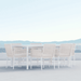 Boxhill's Porto Outdoor Dining Table White Rectangle with Corsica Dining Chair