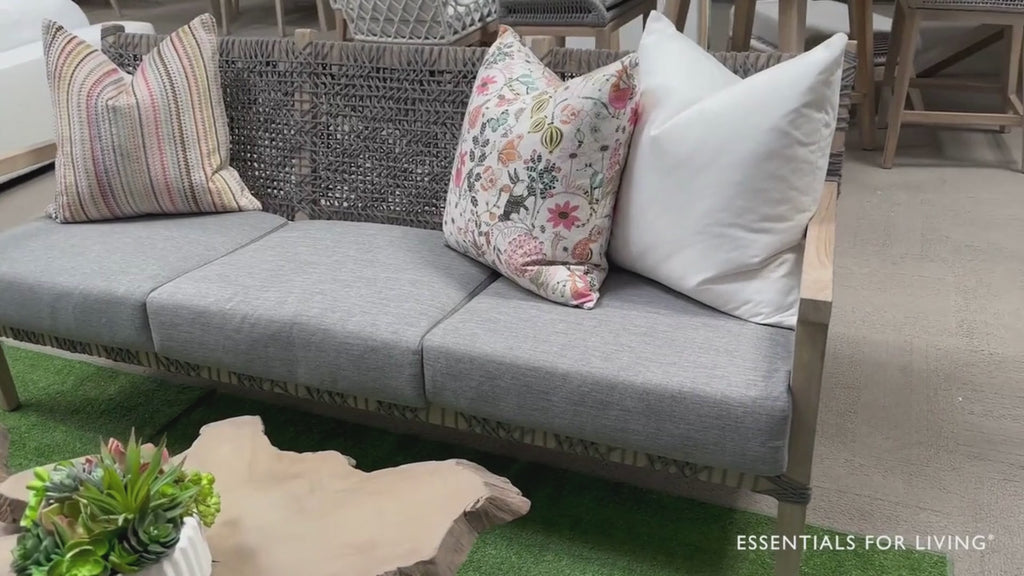 Woven Costa Outdoor 77" 3-Seater Sofa Video