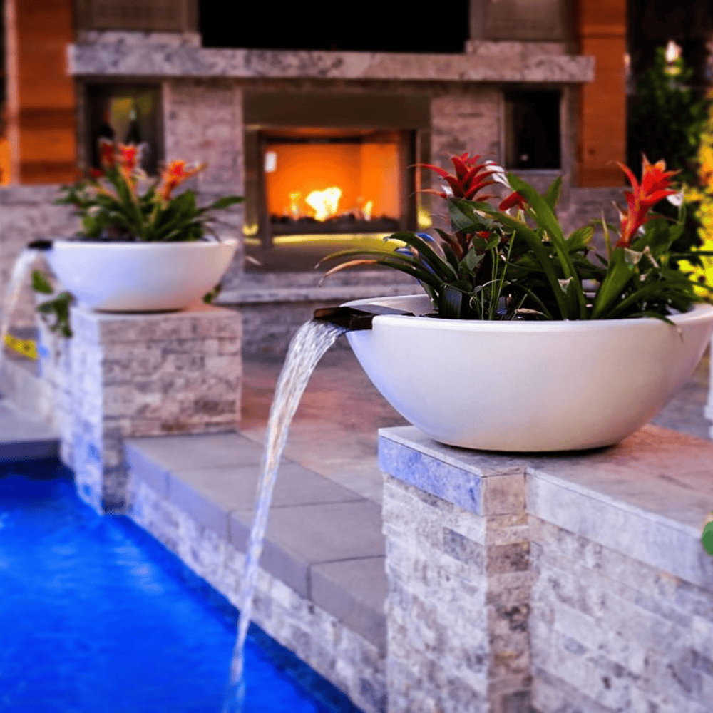 Sedona Concrete Outdoor Planter & Water Bowl Lifestyle