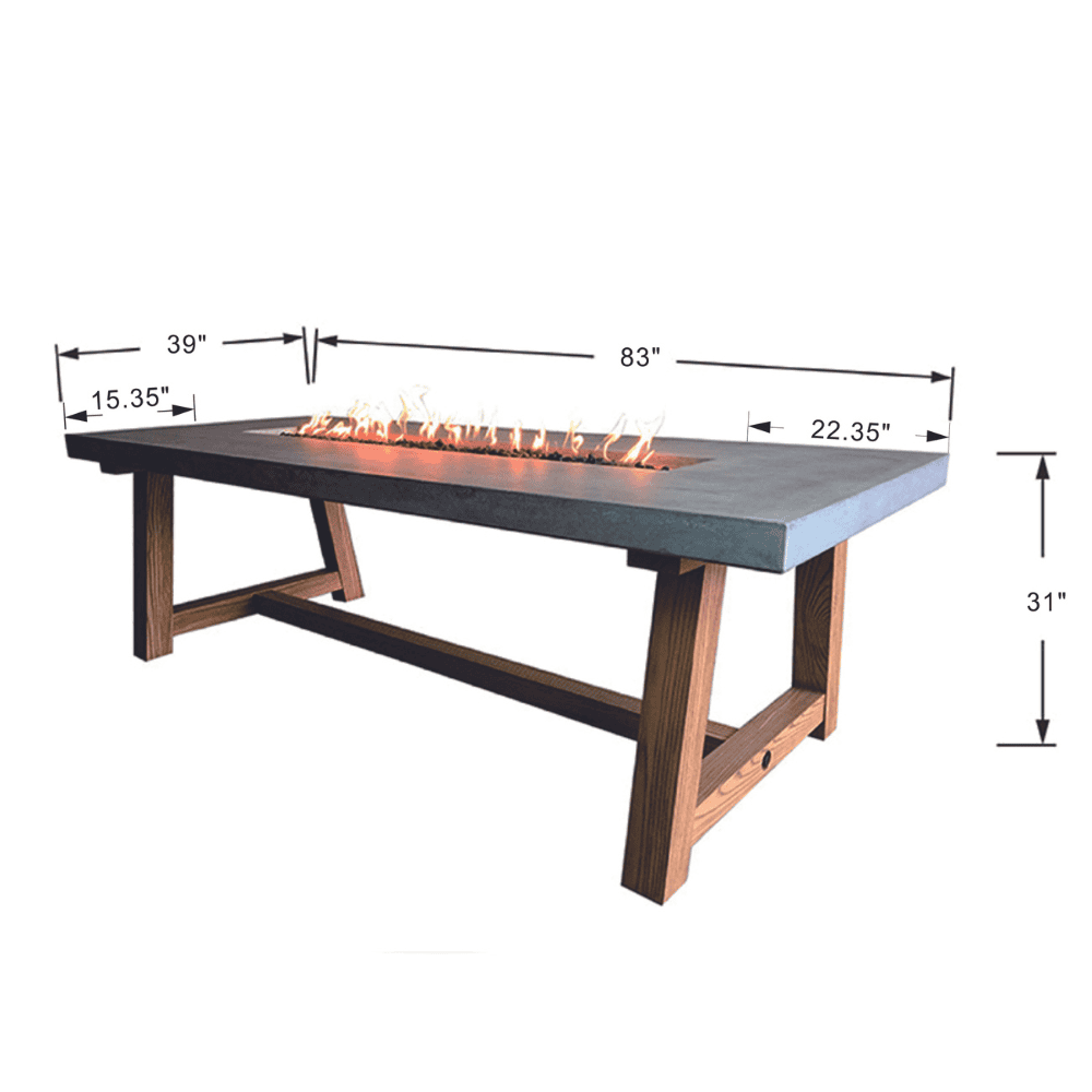 Sonoma Outdoor Dining Fire Table specs