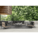 Boxhiil's Terra 3 Seat Outdoor Sofa lifestyle image with Terra 2 Seat Sofa and Terra Club Chair
