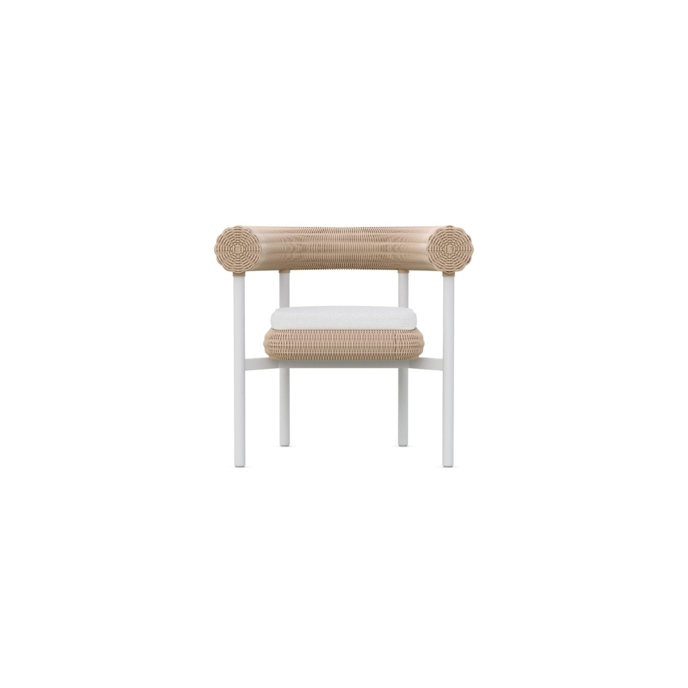 Boxhill's Texoma Outdoor Dining Chair front view in white background