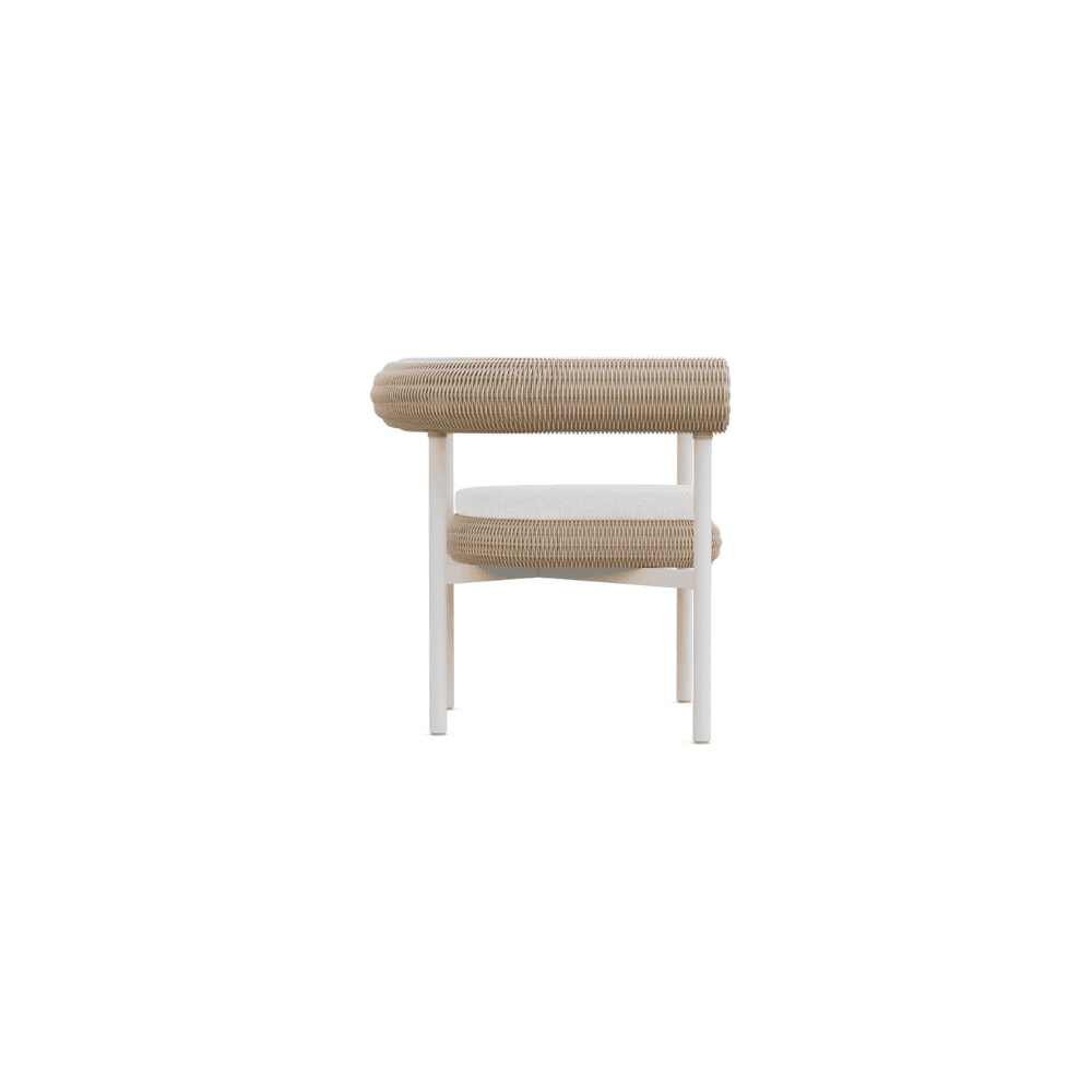 Boxhill's Texoma Outdoor Dining Chair side view in white background