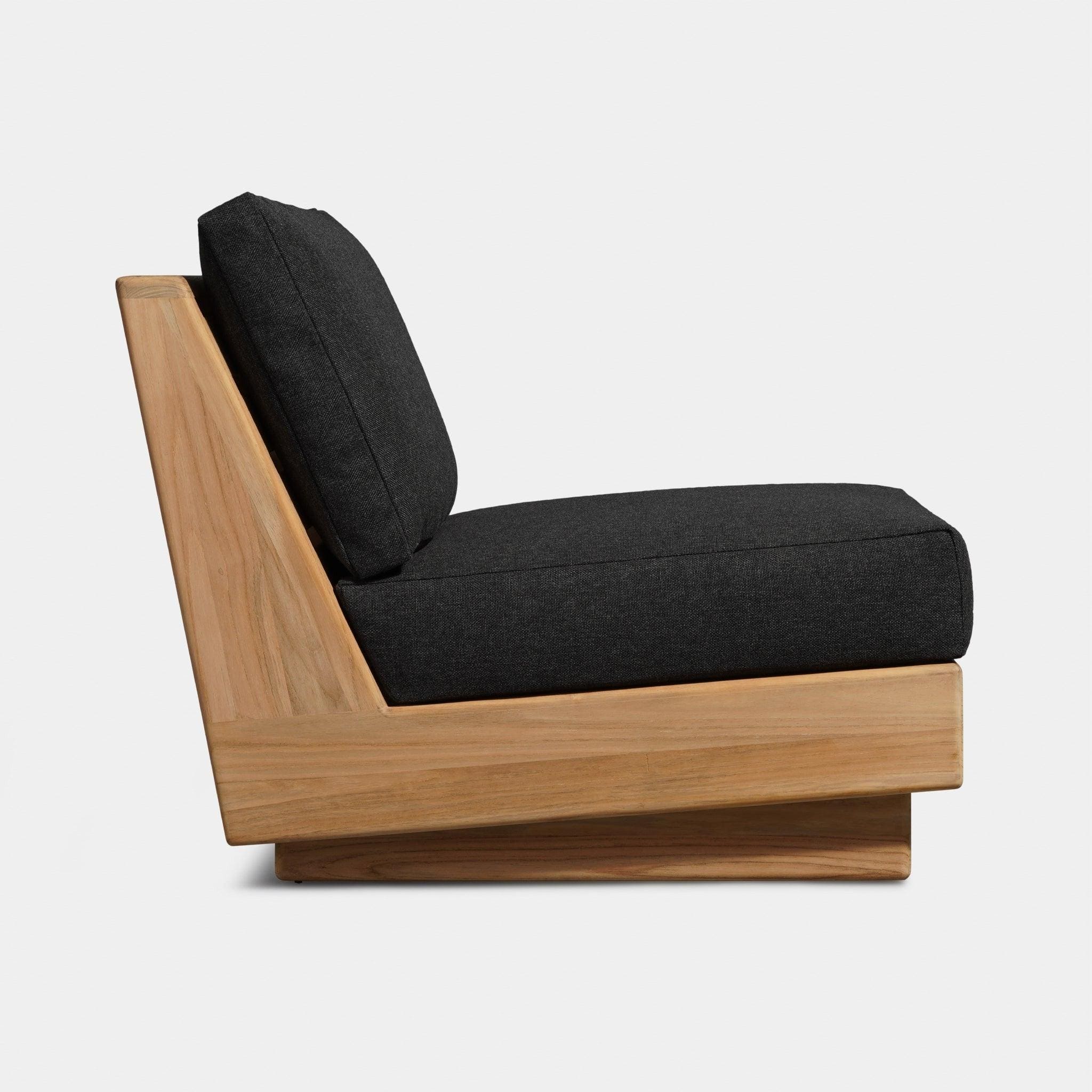 Boxhill's Tulum Outdoor Armless Lounge Chair Side View