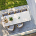 Boxhill's Aspect Dining Table Travertine Look lifestyle image top view