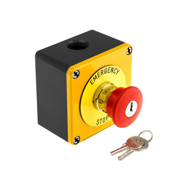 BOX-Emergency Stop Button with Key Lock