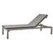 Boxhill's Relax light grey outdoor chaise lounge with dark grey cushion on white background