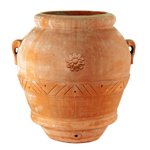 Italian Terracotta Classic Urn Vase solo