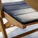 Boxhill's Flip Folding Outdoor Teak Dining chair with Dark Grey Cushion close up view