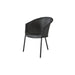 Boxhill's Trinity dark grey outdoor stackable chair without cushion on white background
