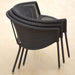 Boxhill's Trinity dark grey outdoor stackable chair piled up