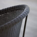  Boxhill's Trinity dark grey outdoor stackable chair close up view